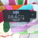 Draco Embroidered Pleated Midi Skirt Cream/Multicolor Size Small