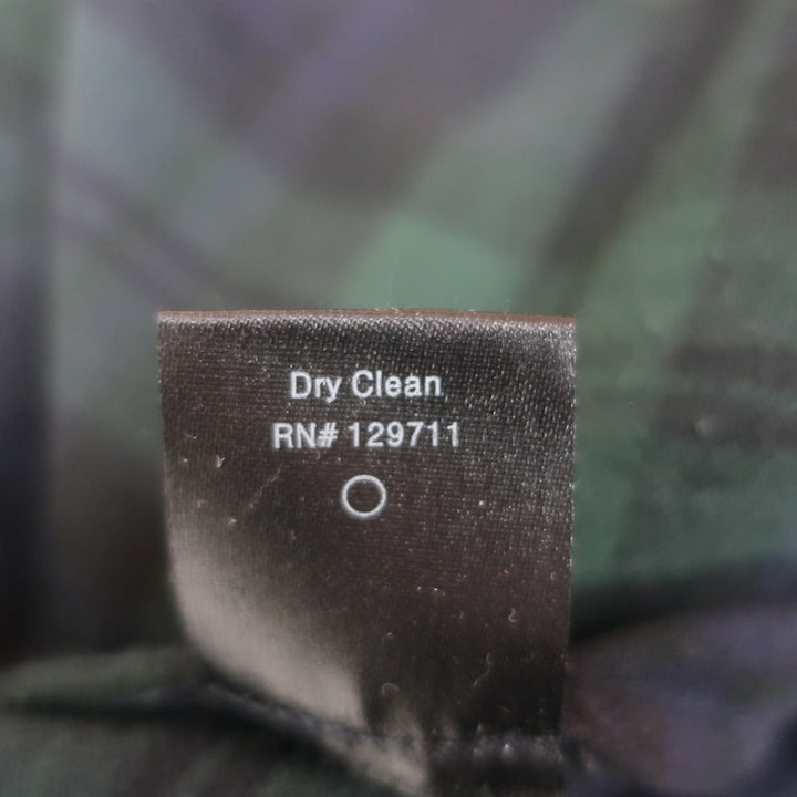 Jenni Kayne Flannel Plaid Shirt Green/Navy Cotton Size Large Long Sleeve Top