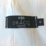 Draco Embroidered Open-Back Cropped Top Cream/Multicolor Size Medium