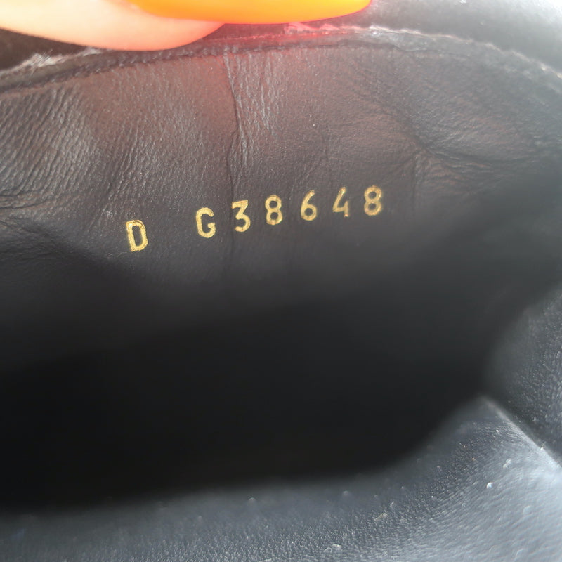 Chanel 2022 Jeweled CC Quilted Flat Mules Black Suede Size 38