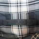 Jenni Kayne Plaid Button-Back Shirt Gray Lyocell Size Large Long Sleeve Top