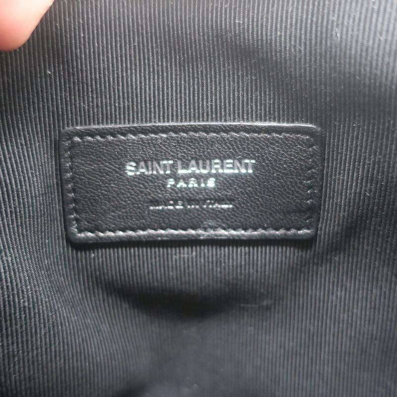 Saint Laurent Leopard Print Pony Hair Small Wristlet Clutch Red/Black