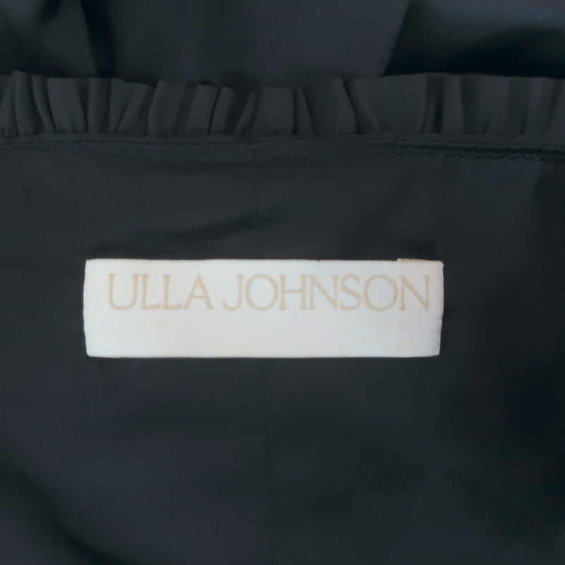 Ulla Johnson Tiered Maxi Dress Gwynne Black Ruffled Satin Size 10