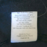 Retrofete Ada Puff Sleeve Denim Jacket Faded Black Stretch Cotton Size Medium