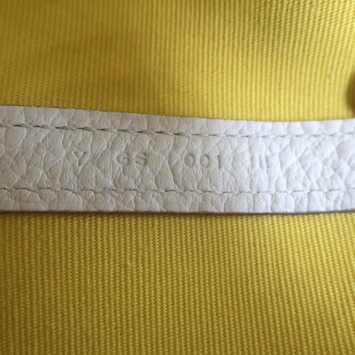 Hermes Garden Party 30 Tote Bag Yellow Toile &amp; White Negonda Leather