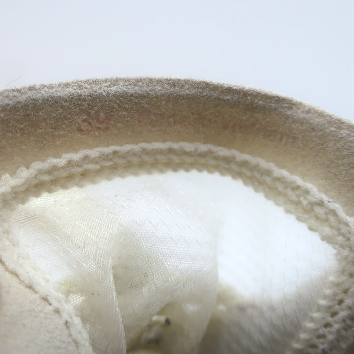 Chloe Nama Mesh Speckled-Platform Sneakers Cream Size 39