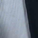 Derek Lam 10 Crosby Shirt Combo Sweatshirt Navy & Blue Stripe Size Large