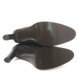 The Row Wide Shaft Knee High Boots Dark Brown Leather Size 41 NEW