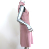 Gucci Mock Neck Sleeveless Buttoned Mini Dress Dusty Pink Crepe Size 46