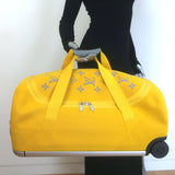Louis Vuitton Horizon 55 Soft Duffle Roller Suitcase Yellow Monogram Knit