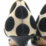 Manolo Blahnik Gorina Velvet Polka Dot Bow Pumps Black/Mustard Size 39