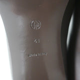 The Row Wide Shaft Knee High Boots Dark Brown Leather Size 41 NEW