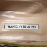 Manolo Blahnik Gorina Velvet Polka Dot Bow Pumps Black/Mustard Size 39