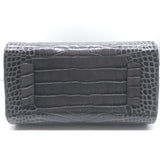 Givenchy Small Antigona Croc-Embossed Satchel Gray Leather Shoulder Bag