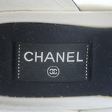 Chanel CC Strap Mesh Running Sneakers Light Gray Size 38