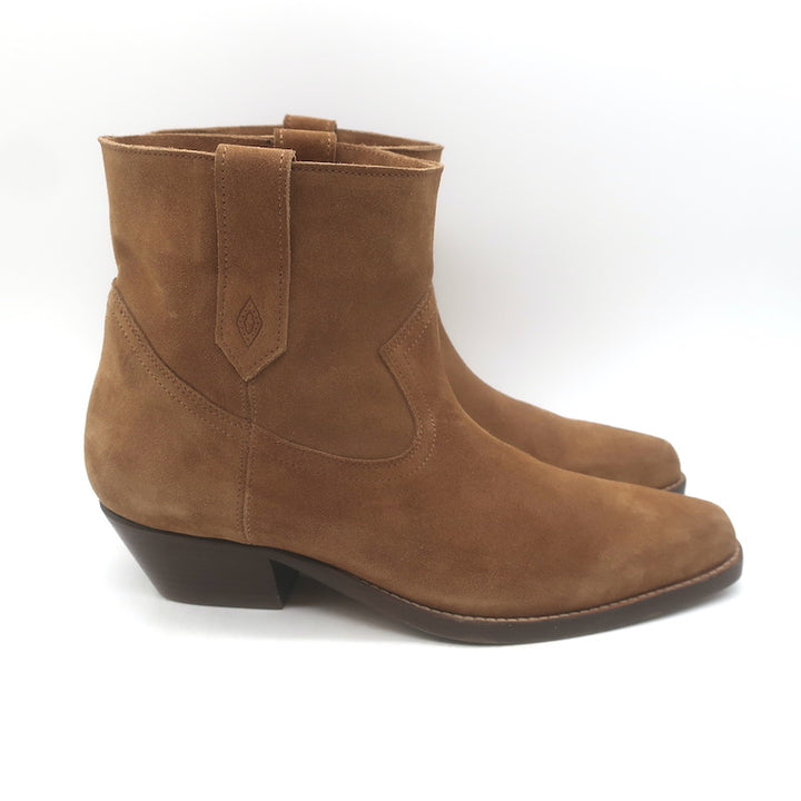 ba&amp;sh Cray Western Ankle Boots Caramel Suede Size 40