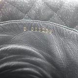 Chanel 17B Clover & Heart Quilted Fold-Over Boots Black Suede Size 35.5