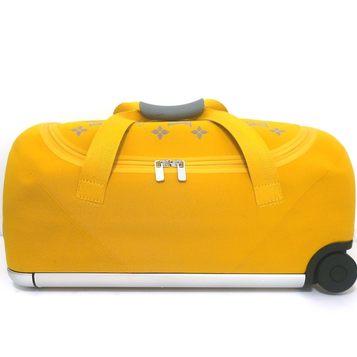 Louis Vuitton Horizon 55 Soft Duffle Roller Suitcase Yellow Monogram Knit