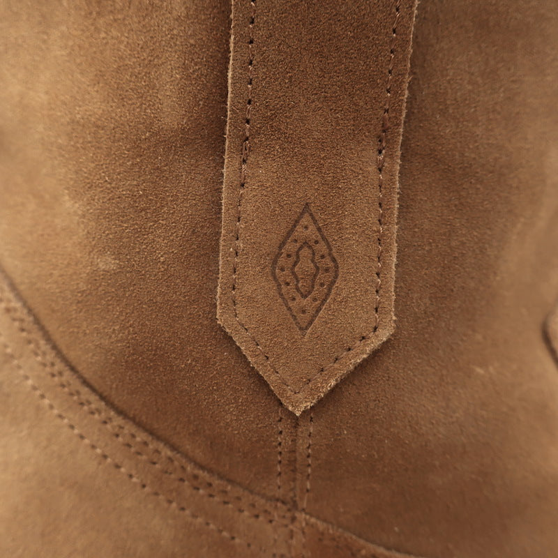 ba&amp;sh Cray Western Ankle Boots Caramel Suede Size 40