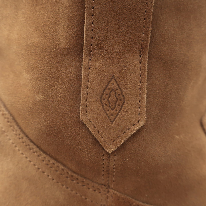 ba&amp;sh Cray Western Ankle Boots Caramel Suede Size 40