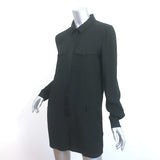 Athe Vanessa Bruno Long Sleeve Romper Black Crepe Size 38