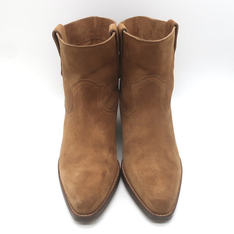 ba&amp;sh Cray Western Ankle Boots Caramel Suede Size 40
