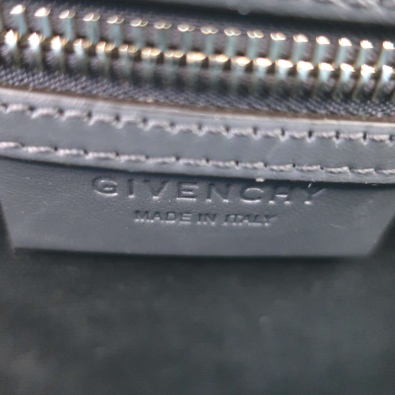 Givenchy Small Antigona Croc-Embossed Satchel Gray Leather Shoulder Bag