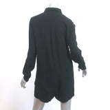Athe Vanessa Bruno Long Sleeve Romper Black Crepe Size 38