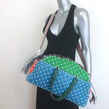Valentino Free Rockstud Spike Bowling Bag Multi Leather Extra Large Crossbody