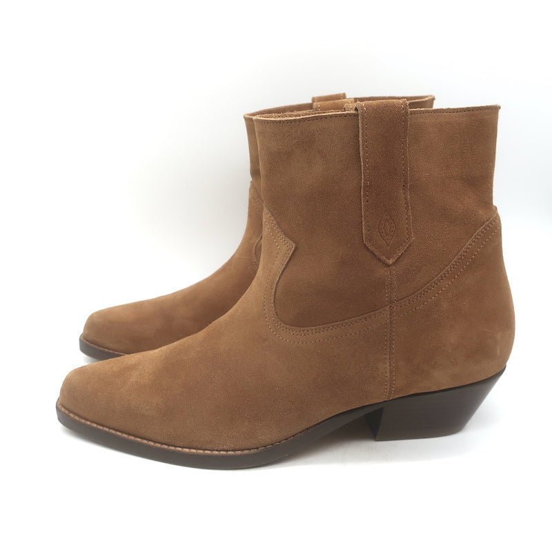 ba&amp;sh Cray Western Ankle Boots Caramel Suede Size 40