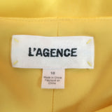 L'Agence Jodie Midi Slip Dress Yellow Silk Satin Size 10