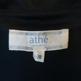 Athe Vanessa Bruno Long Sleeve Romper Black Crepe Size 38