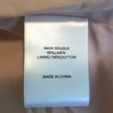 Aje Psychedelia Puff Sleeve Cut-Out Mini Dress Blush Linen-Silk Size 6 NEW