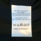 Athe Vanessa Bruno Long Sleeve Romper Black Crepe Size 38