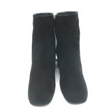 Prada Triangle Logo Ankle Boots Black Suede Size 36 NEW