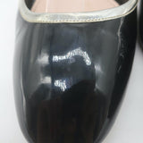 Miu Miu Metal-Heel Bicolor Slingback Pumps Black Patent & Gold Leather Size 39