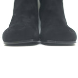 Prada Triangle Logo Ankle Boots Black Suede Size 36 NEW