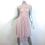 Ulla Johnson Jules Asymmetric Midi Dress Dusty Rose Swiss Dot Size 2