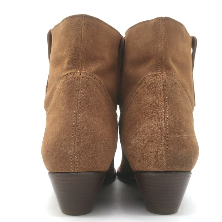ba&amp;sh Cray Western Ankle Boots Caramel Suede Size 40