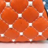 Valentino Free Rockstud Spike Bowling Bag Multi Leather Extra Large Crossbody