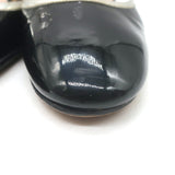 Miu Miu Metal-Heel Bicolor Slingback Pumps Black Patent & Gold Leather Size 39