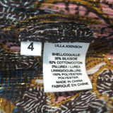 Ulla Johnson Constantine Maxi Dress Amber Metallic Floral Print Chiffon Size 4