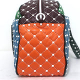 Valentino Free Rockstud Spike Bowling Bag Multi Leather Extra Large Crossbody