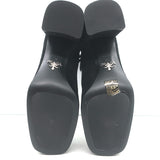 Prada Triangle Logo Ankle Boots Black Suede Size 36 NEW