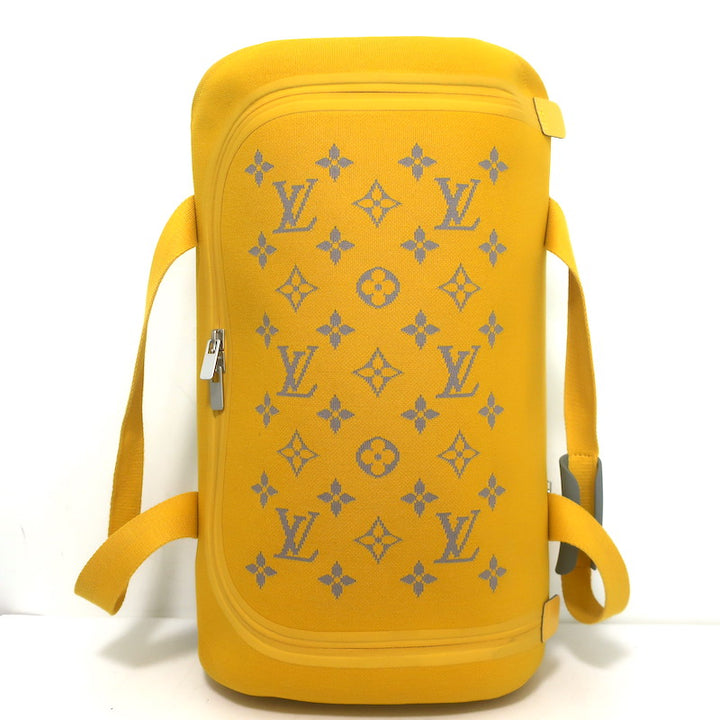 Louis Vuitton Horizon 55 Soft Duffle Roller Suitcase Yellow Monogram Knit