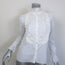 See by Chloe Smocked Tuxedo Shirt White Cotton Size 34 Long Sleeve Top NEW