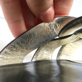 Saint Laurent Tribute Nu Pieds Flat Sandals Pale Gold Metallic Leather Size 40