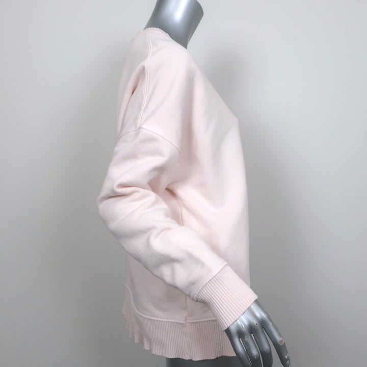 Frank &amp; Eileen Tee Lab Ribbed Knit Pullover Sweatshirt Light Pink Size Medium