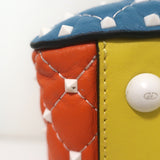 Valentino Free Rockstud Spike Bowling Bag Multi Leather Extra Large Crossbody