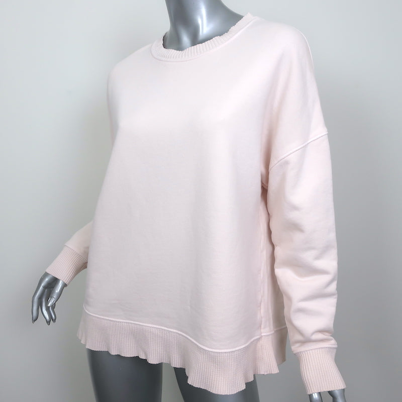 Frank &amp; Eileen Tee Lab Ribbed Knit Pullover Sweatshirt Light Pink Size Medium